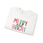 Merry and Bright Crewneck Sweatshirt - Holiday Christmas Sweater