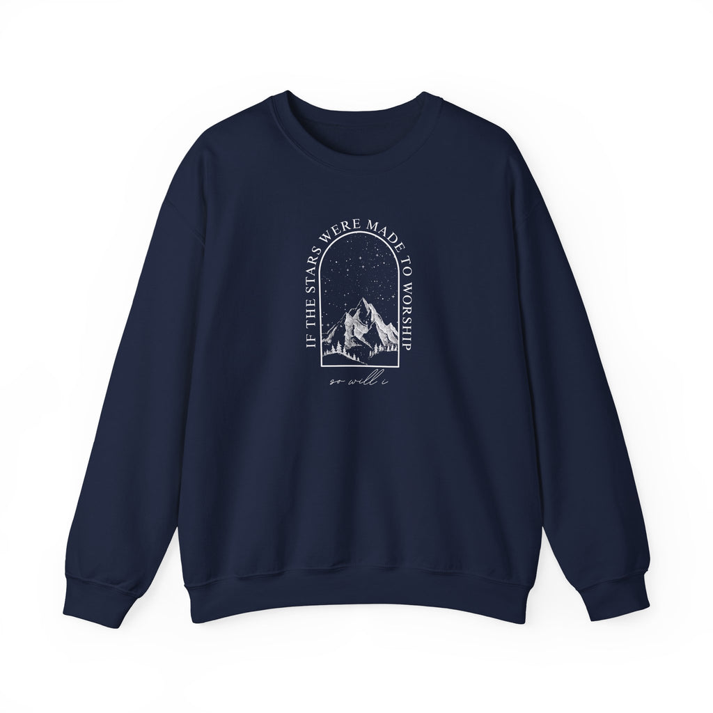 Mountain Arch Crewneck Sweatshirt — 'Take Only Memories' Minimal Outdoor Pullover