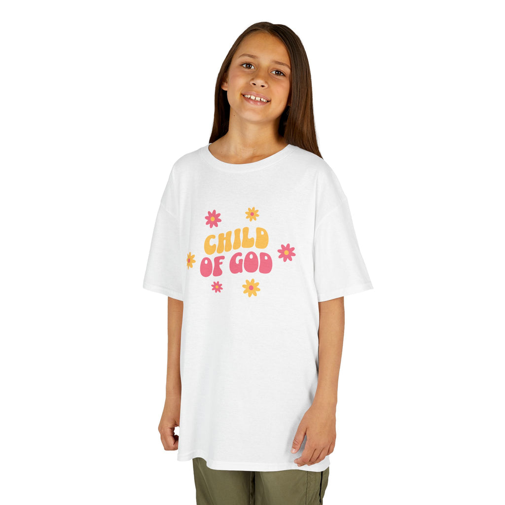 Kids T-Shirt "Child of God" Floral Christian Tee