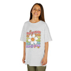Kids Tee — "Cup Is Good" Smiling Daisy Retro Rainbow Graphic