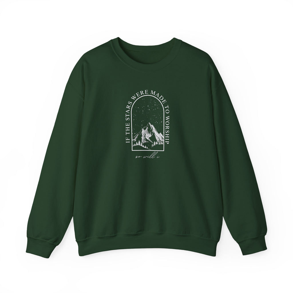 Mountain Arch Crewneck Sweatshirt — 'Take Only Memories' Minimal Outdoor Pullover