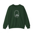 Mountain Arch Crewneck Sweatshirt — 'Take Only Memories' Minimal Outdoor Pullover