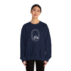 Mountain Arch Crewneck Sweatshirt — 'Take Only Memories' Minimal Outdoor Pullover