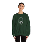 Mountain Arch Crewneck Sweatshirt — 'Take Only Memories' Minimal Outdoor Pullover