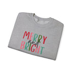 Merry and Bright Crewneck Sweatshirt - Holiday Christmas Sweater