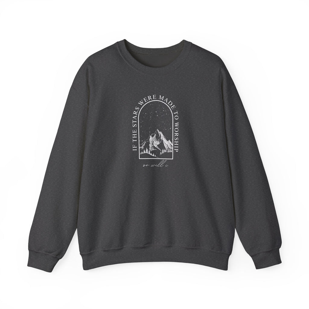 Mountain Arch Crewneck Sweatshirt — 'Take Only Memories' Minimal Outdoor Pullover