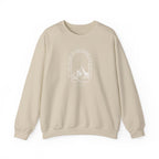 Mountain Arch Crewneck Sweatshirt — 'Take Only Memories' Minimal Outdoor Pullover