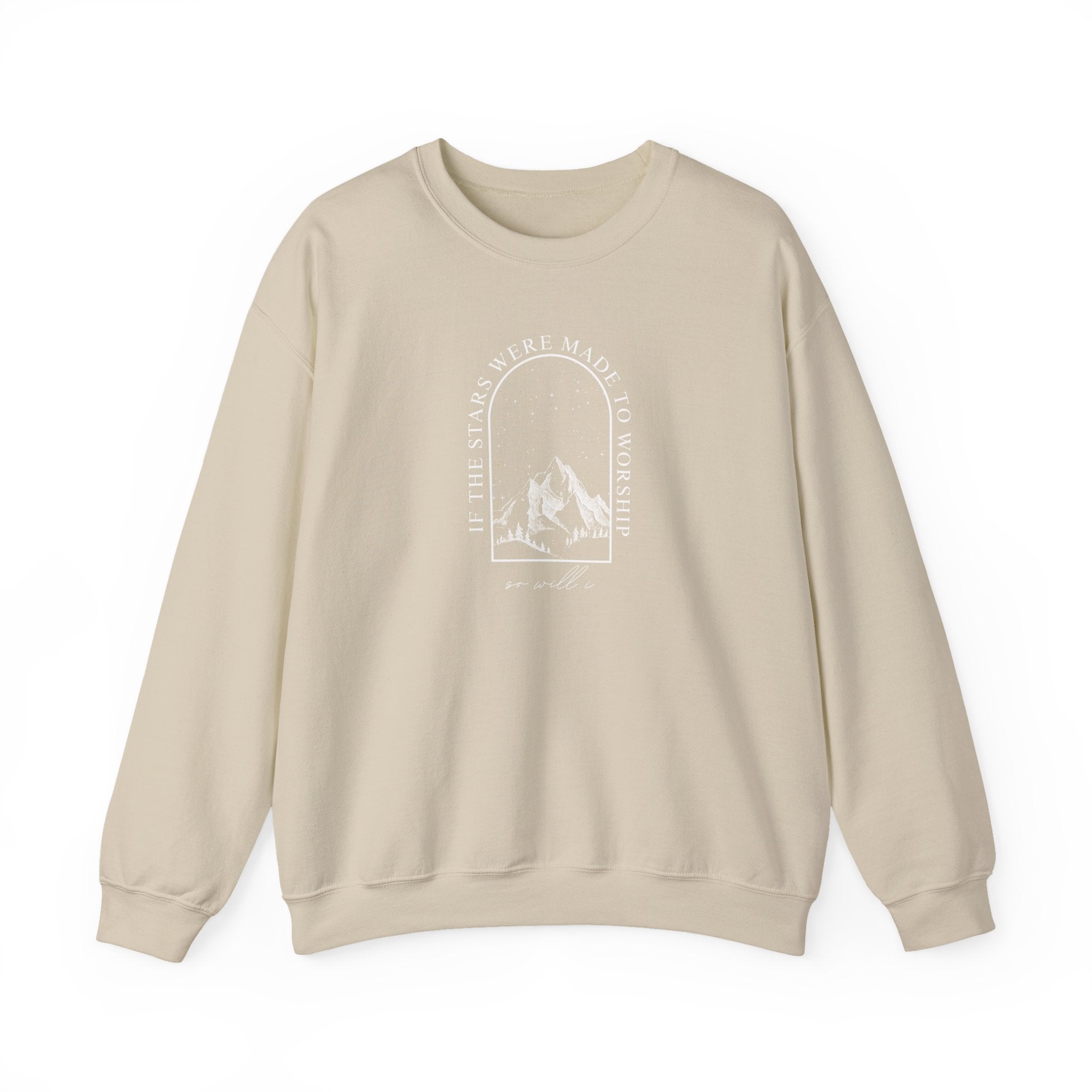 Mountain Arch Crewneck Sweatshirt — 'Take Only Memories' Minimal Outdoor Pullover