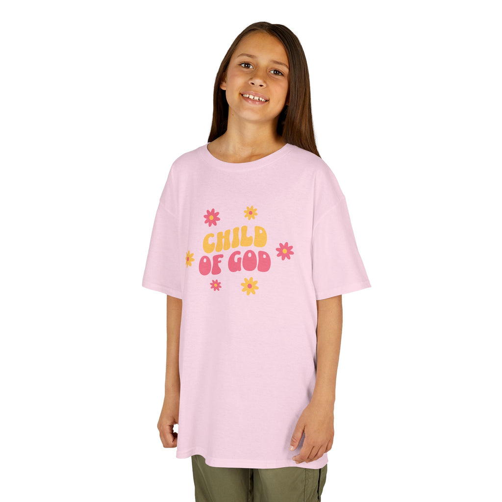 Kids T-Shirt "Child of God" Floral Christian Tee