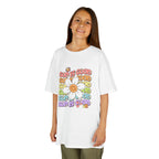 Kids Tee — "Cup Is Good" Smiling Daisy Retro Rainbow Graphic