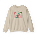 Merry and Bright Crewneck Sweatshirt - Holiday Christmas Sweater