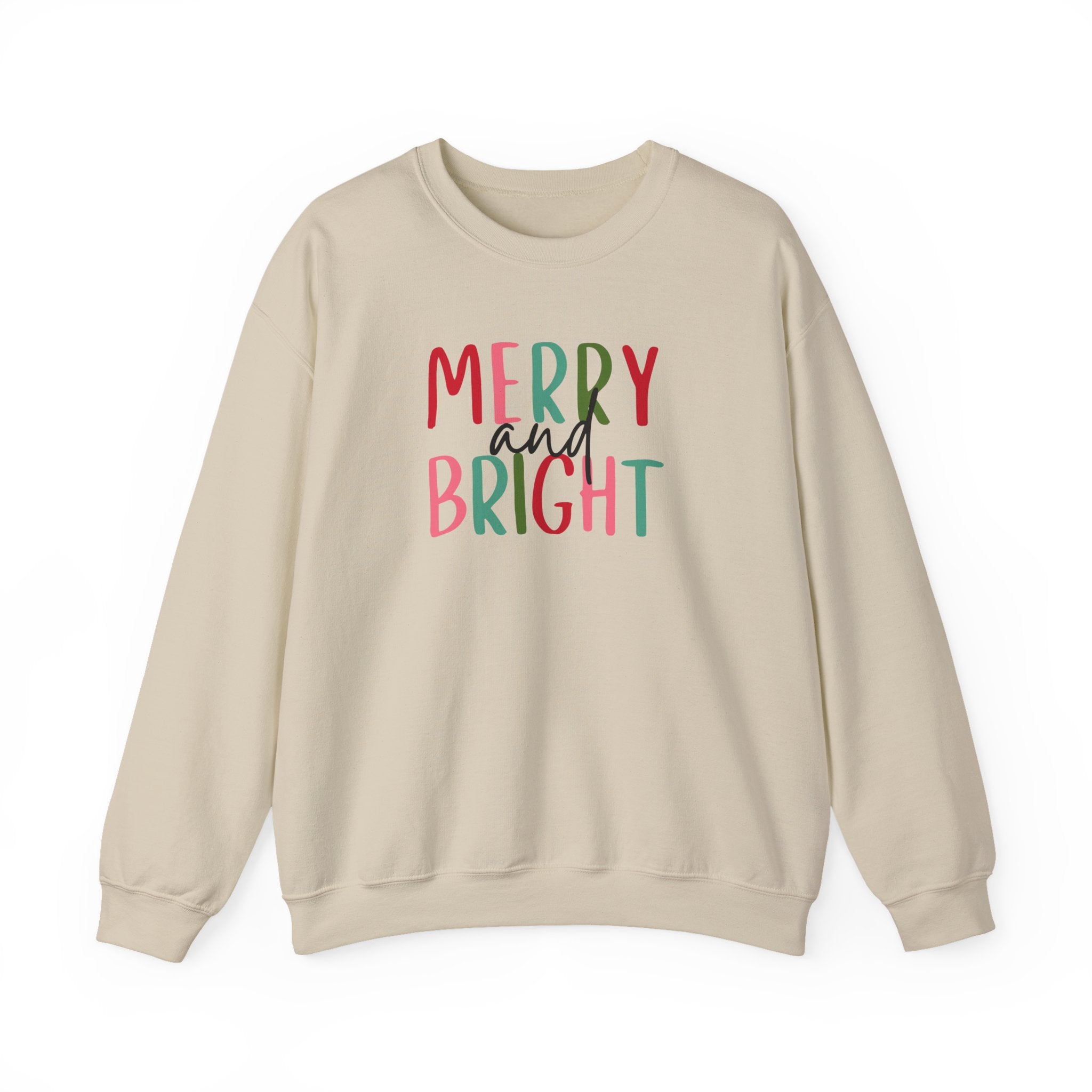 Merry and Bright Crewneck Sweatshirt - Holiday Christmas Sweater