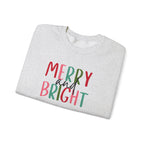 Merry and Bright Crewneck Sweatshirt - Holiday Christmas Sweater