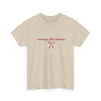 "merry christmas" Minimal Ribbon Holiday Design T-Shirt