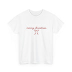 "merry christmas" Minimal Ribbon Holiday Design T-Shirt