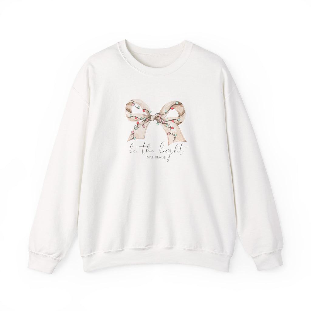 Be the Light – Minimal Christmas Crewneck Sweatshirt