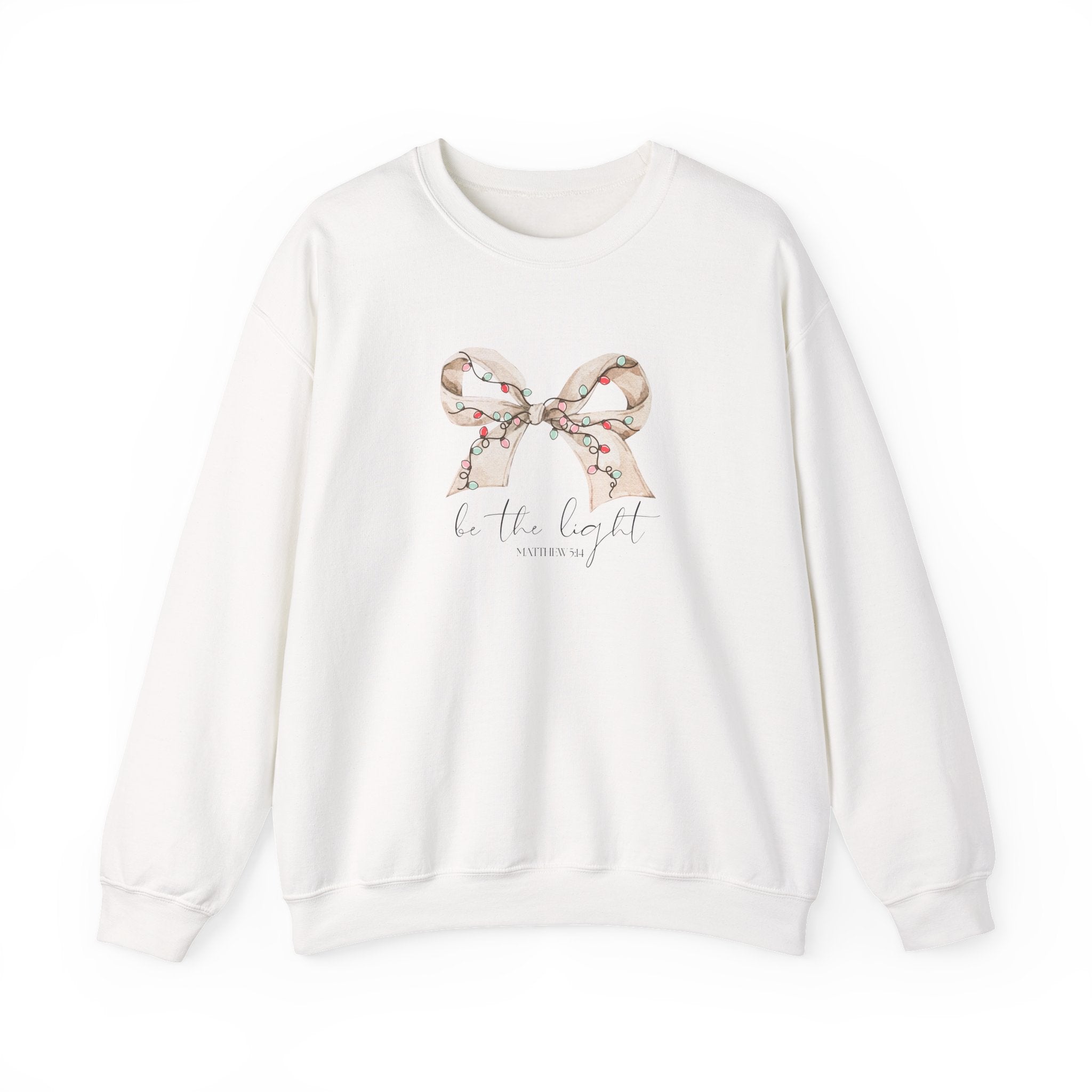 Be the Light – Minimal Christmas Crewneck Sweatshirt