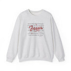 Jesus Bible Quote – Minimal Christmas Crewneck Sweatshirt