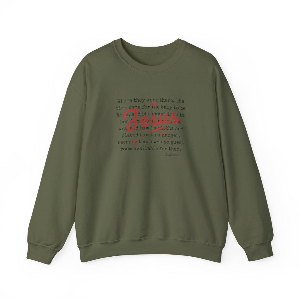 Jesus Bible Quote – Minimal Christmas Crewneck Sweatshirt
