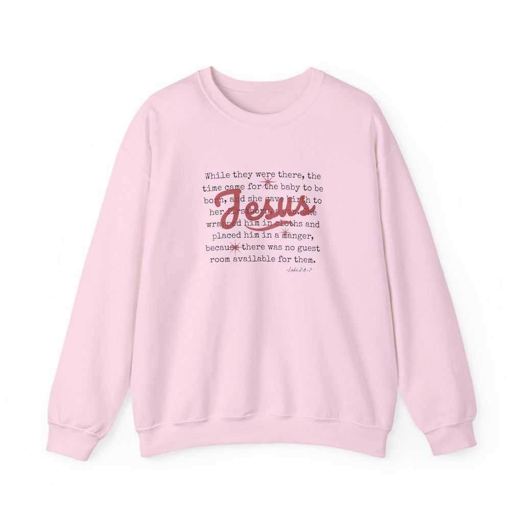 Jesus Bible Quote – Minimal Christmas Crewneck Sweatshirt