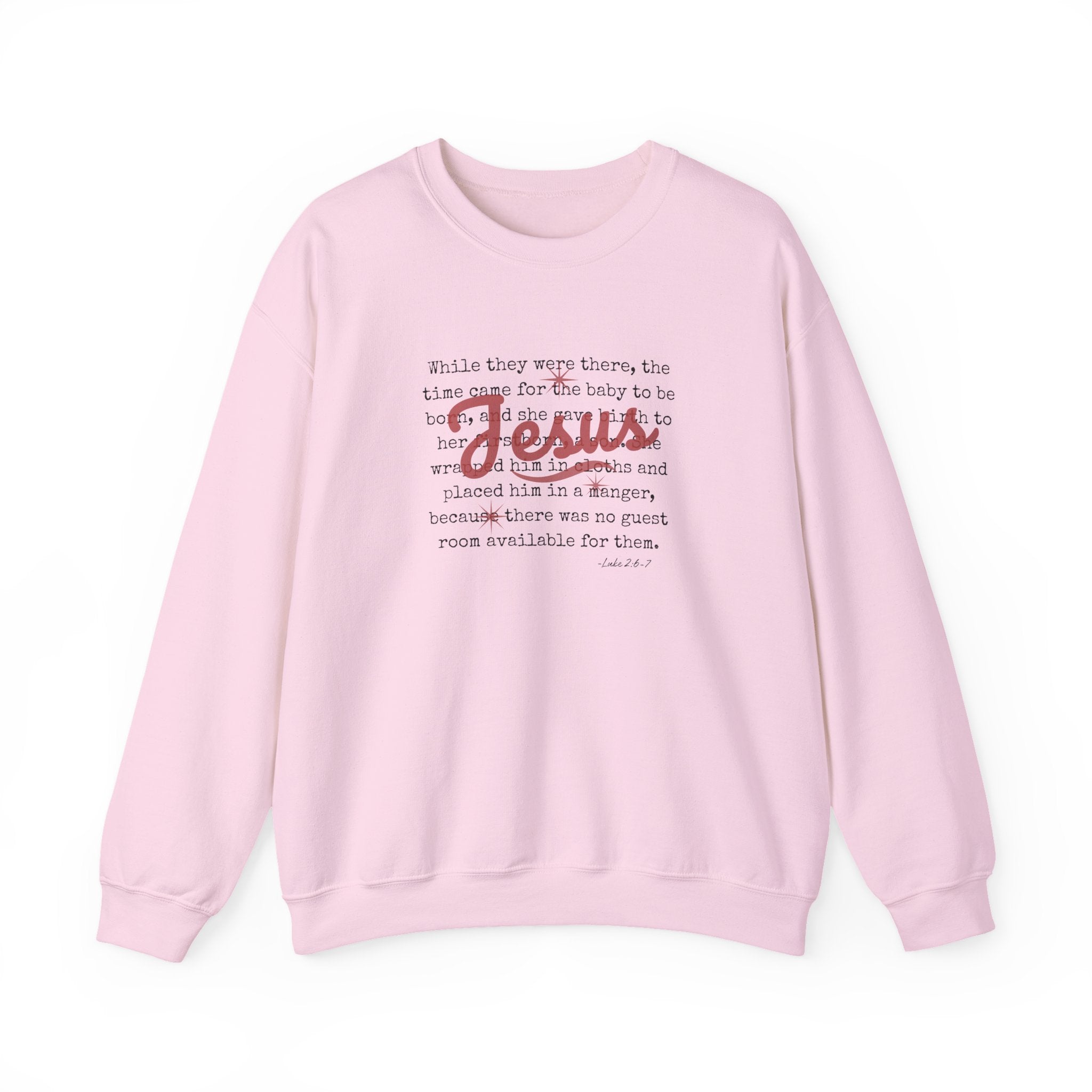 Jesus Bible Quote – Minimal Christmas Crewneck Sweatshirt