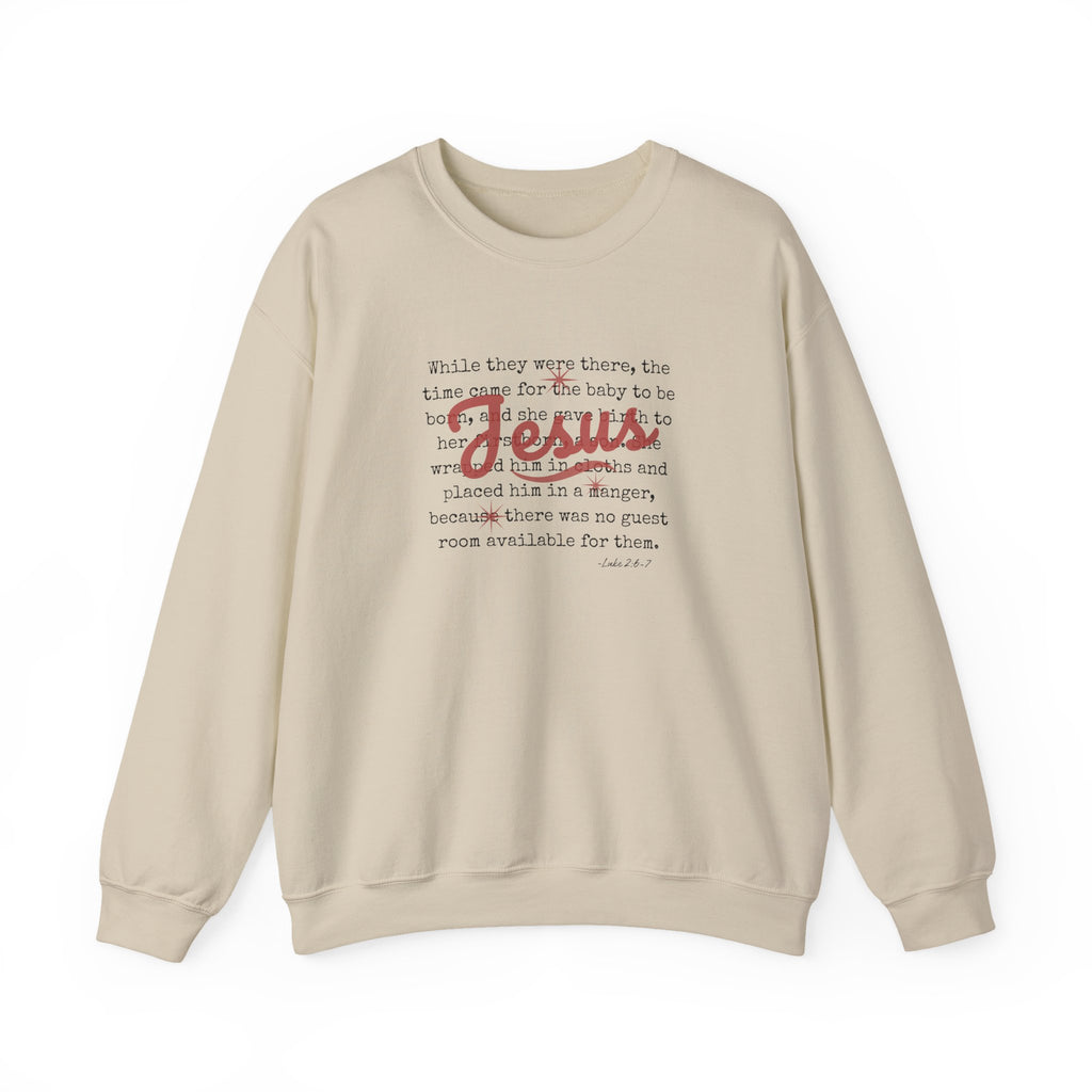 Jesus Bible Quote – Minimal Christmas Crewneck Sweatshirt