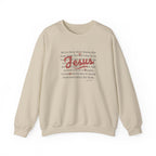 Jesus Bible Quote – Minimal Christmas Crewneck Sweatshirt