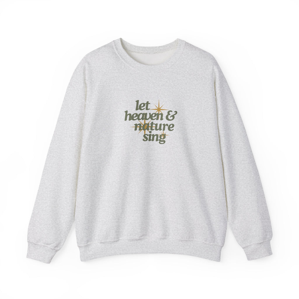 Let Heaven and Nature Sing – Minimal Christmas Crewneck Sweatshirt