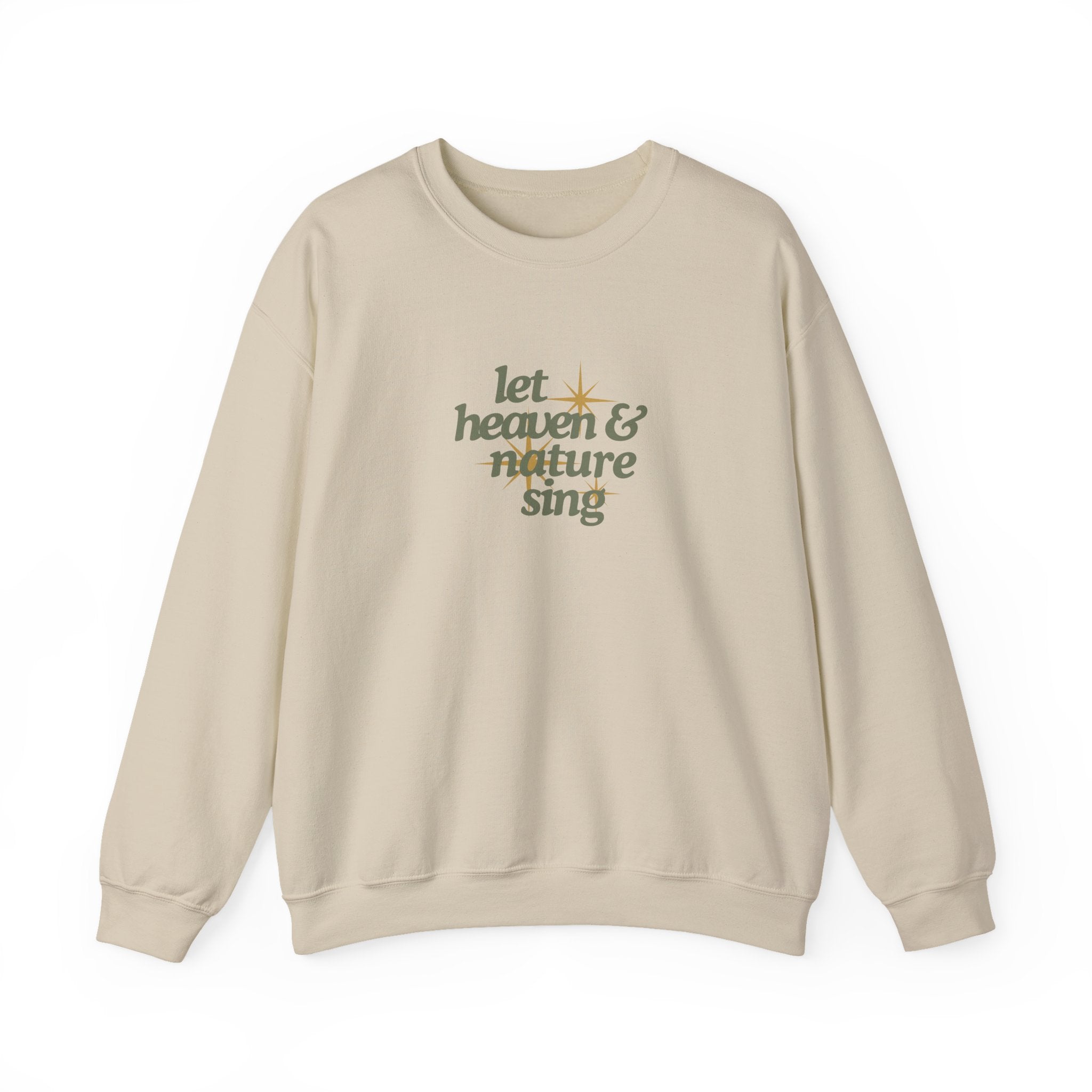 Let Heaven and Nature Sing – Minimal Christmas Crewneck Sweatshirt