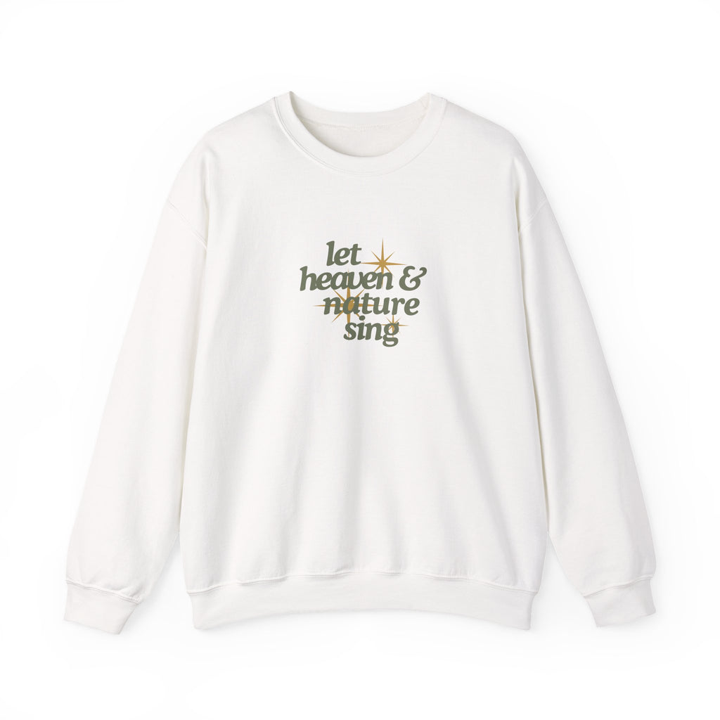 Let Heaven and Nature Sing – Minimal Christmas Crewneck Sweatshirt