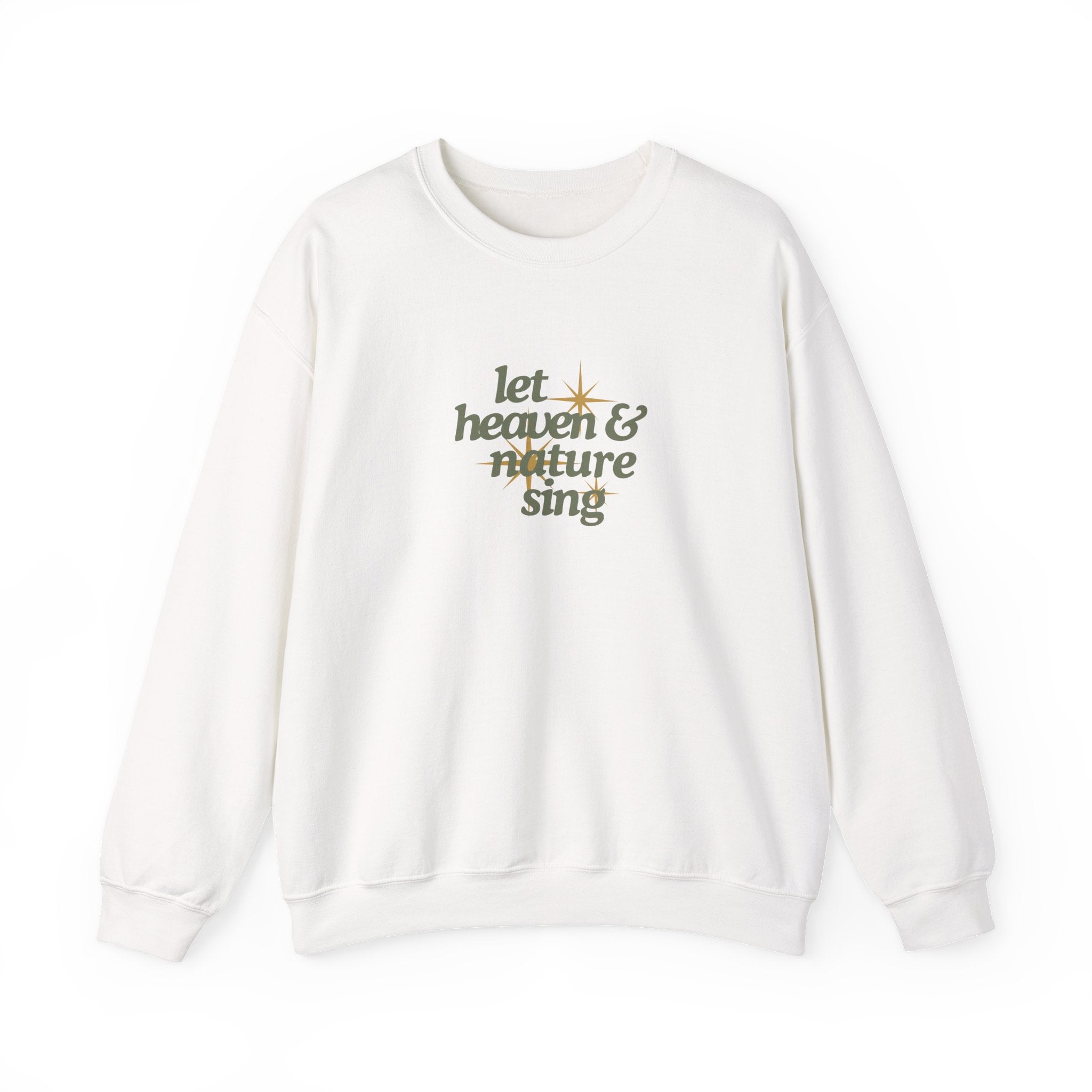 Let Heaven and Nature Sing – Minimal Christmas Crewneck Sweatshirt